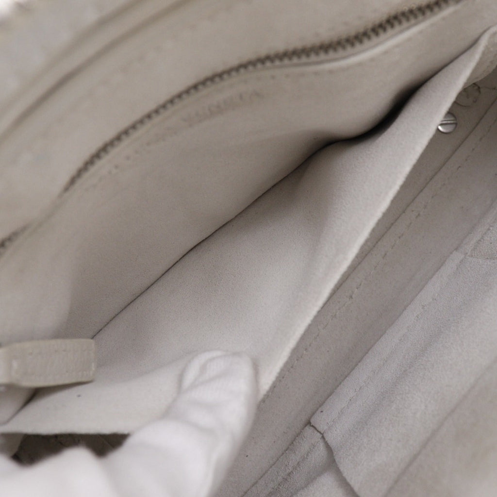 Bottega Veneta White Leather Handbag