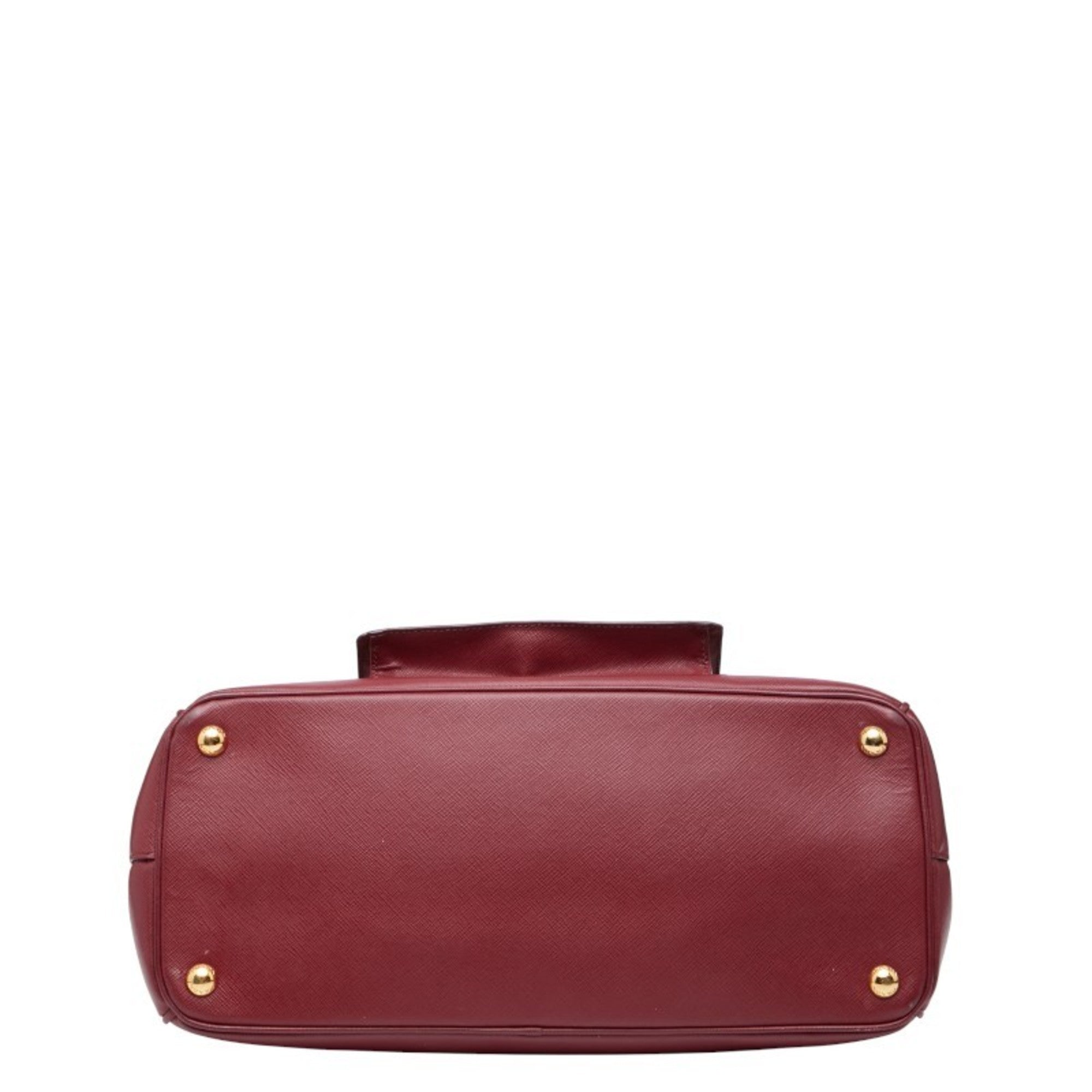 Prada Bordeaux Red Color Wine Leather Handbag Shoulder Bag