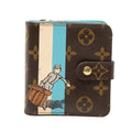 Louis Vuitton Blue Brown Monogram Pvc Leather Wallet
