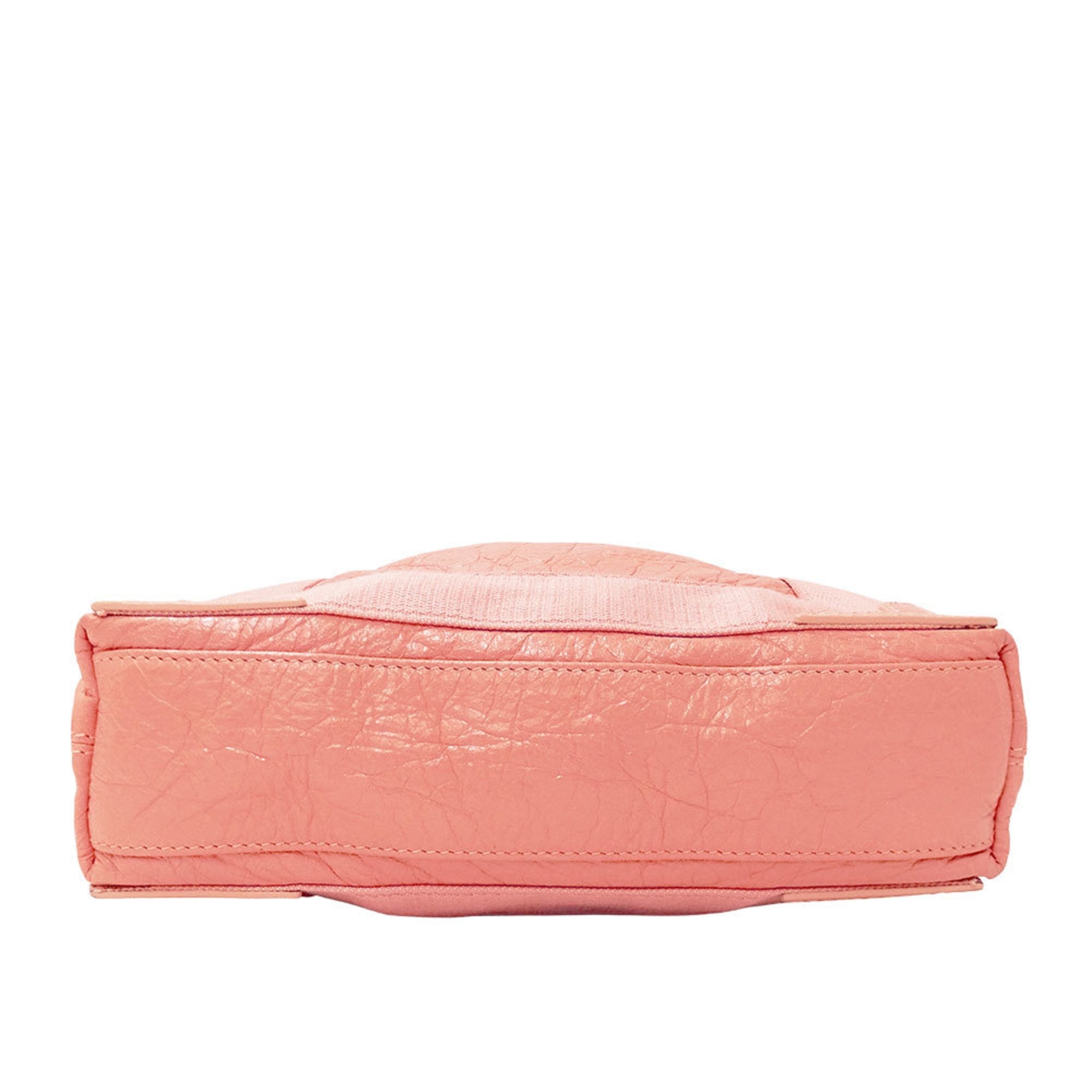 Balenciaga Salmon Pink Leather Handbag Shoulder