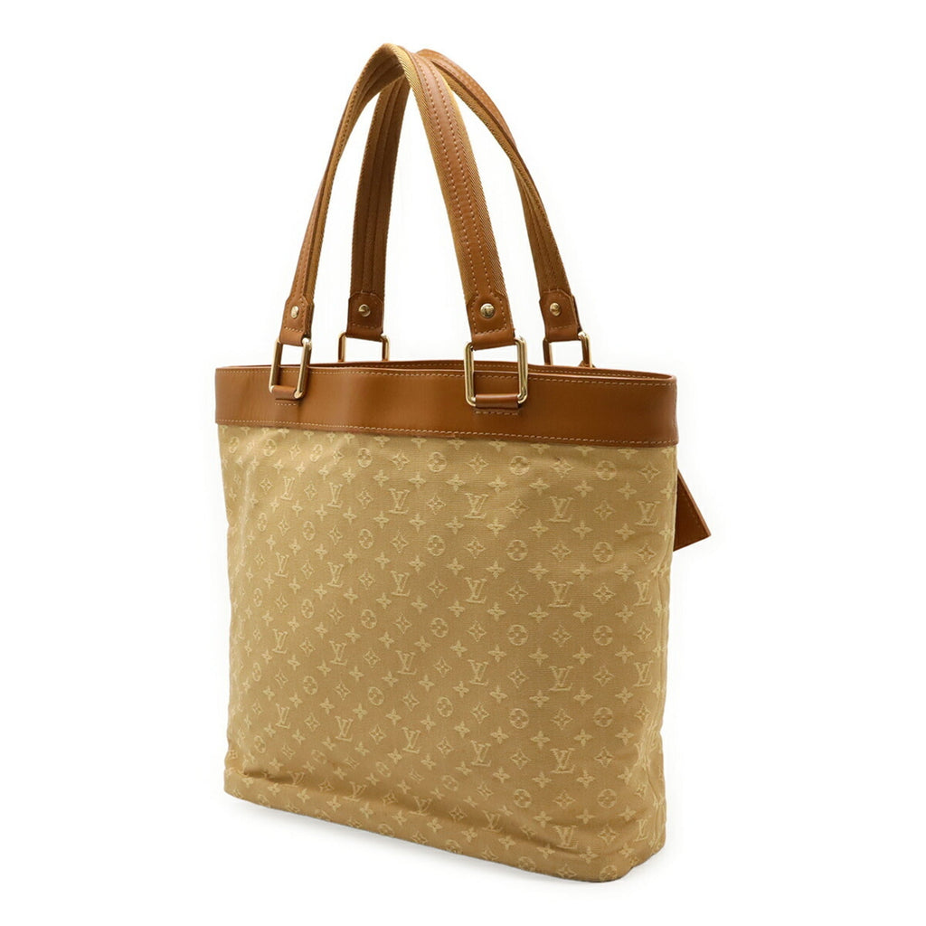 Louis Vuitton Beige Canvas Leather Shoulder Bag Tote Bag