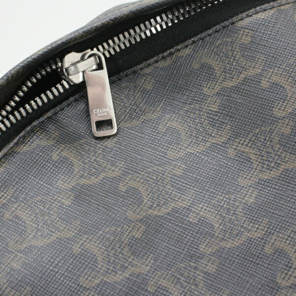 Celine Black Brown Canvas Leather Backpack
