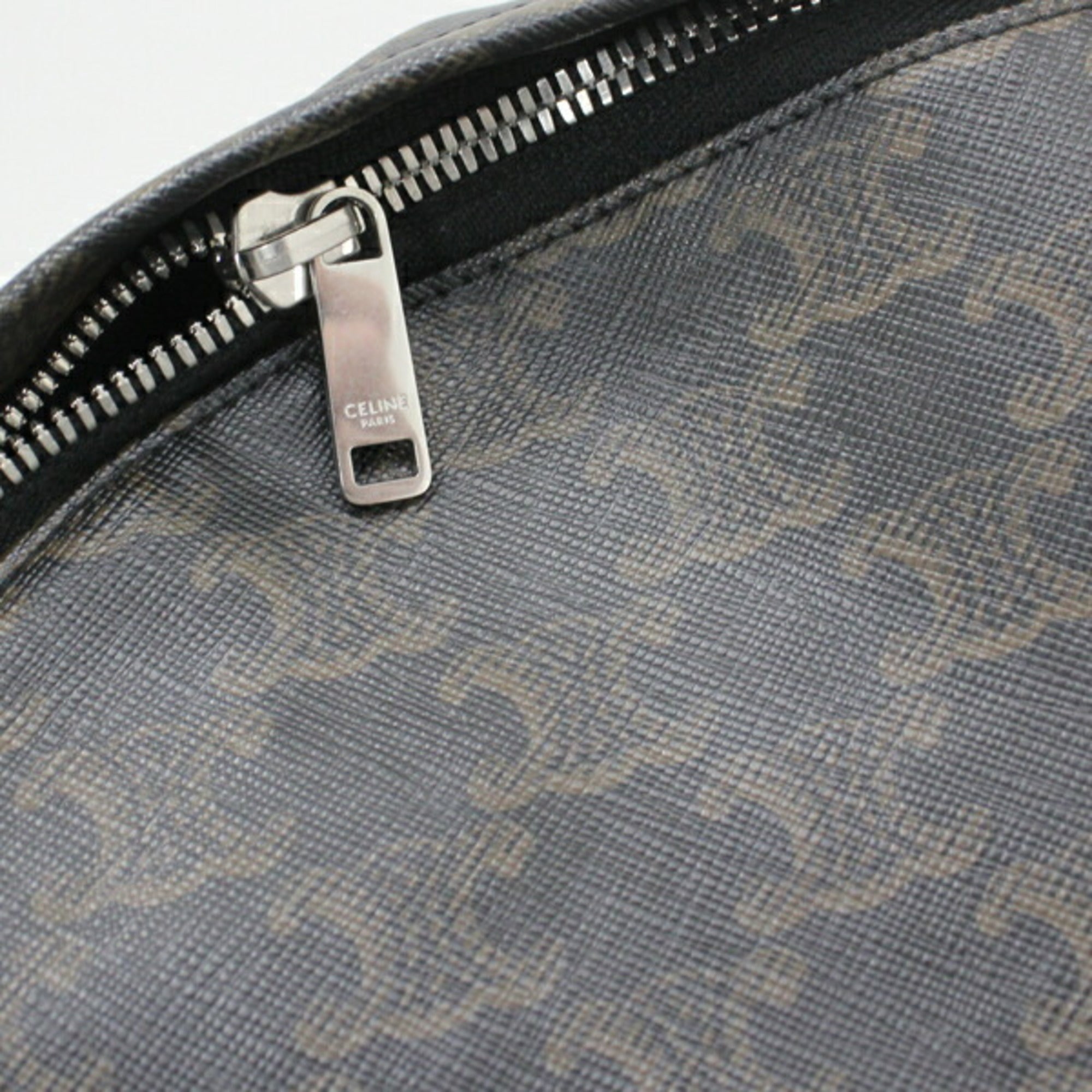 Celine Black Brown Canvas Leather Backpack