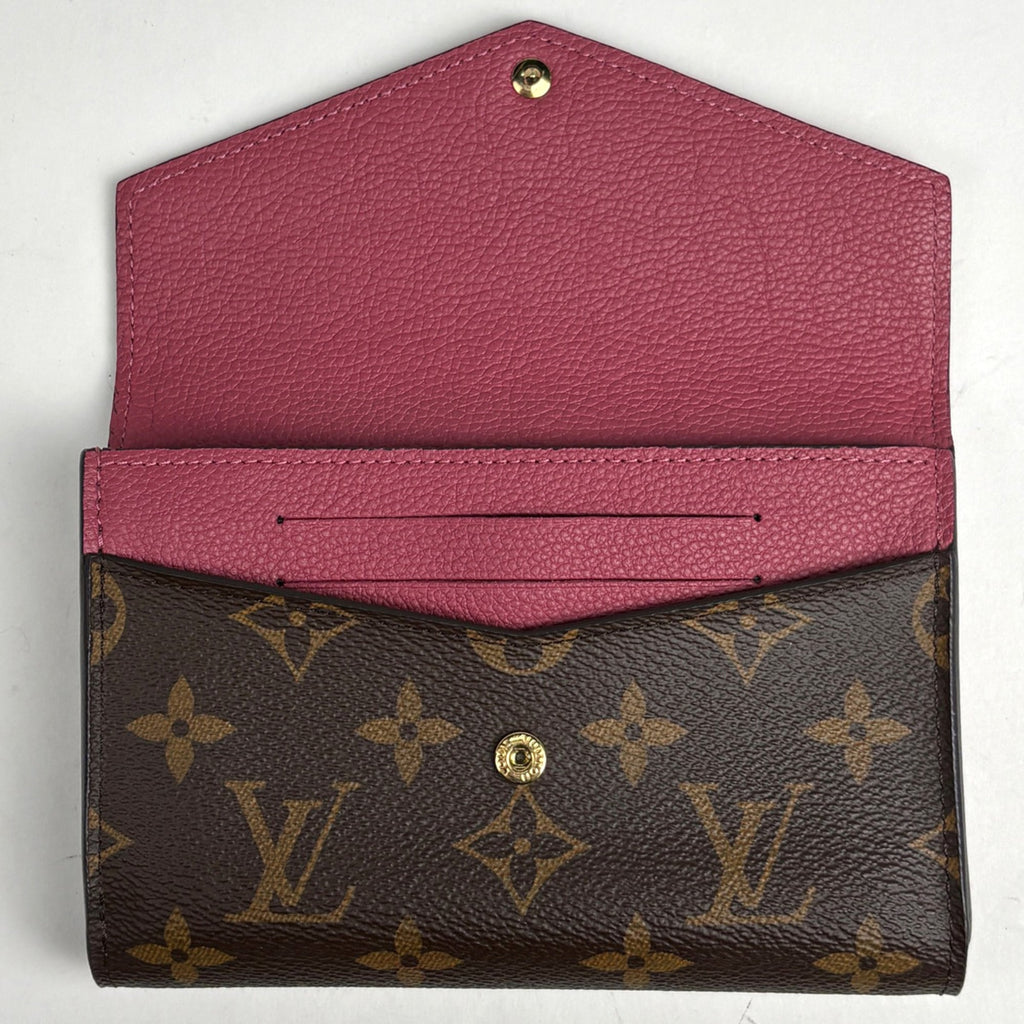 Louis Vuitton Brown Grape Pink Monogram Wallet (Tri-Fold)