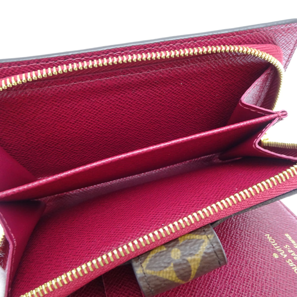Louis Vuitton Brown Fuchsia Pink Monogram Monogram Leather Wallet