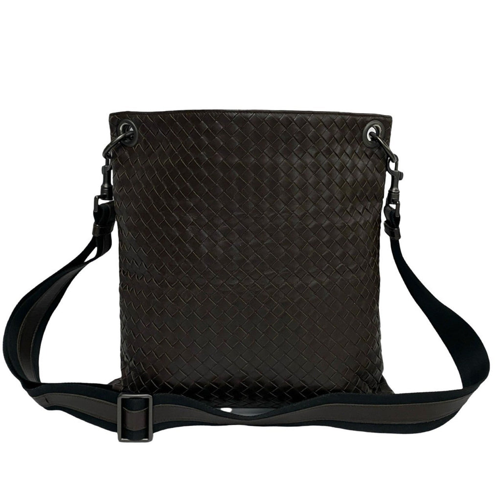 Bottega Veneta Brown Leather Pochette Shoulder Bag