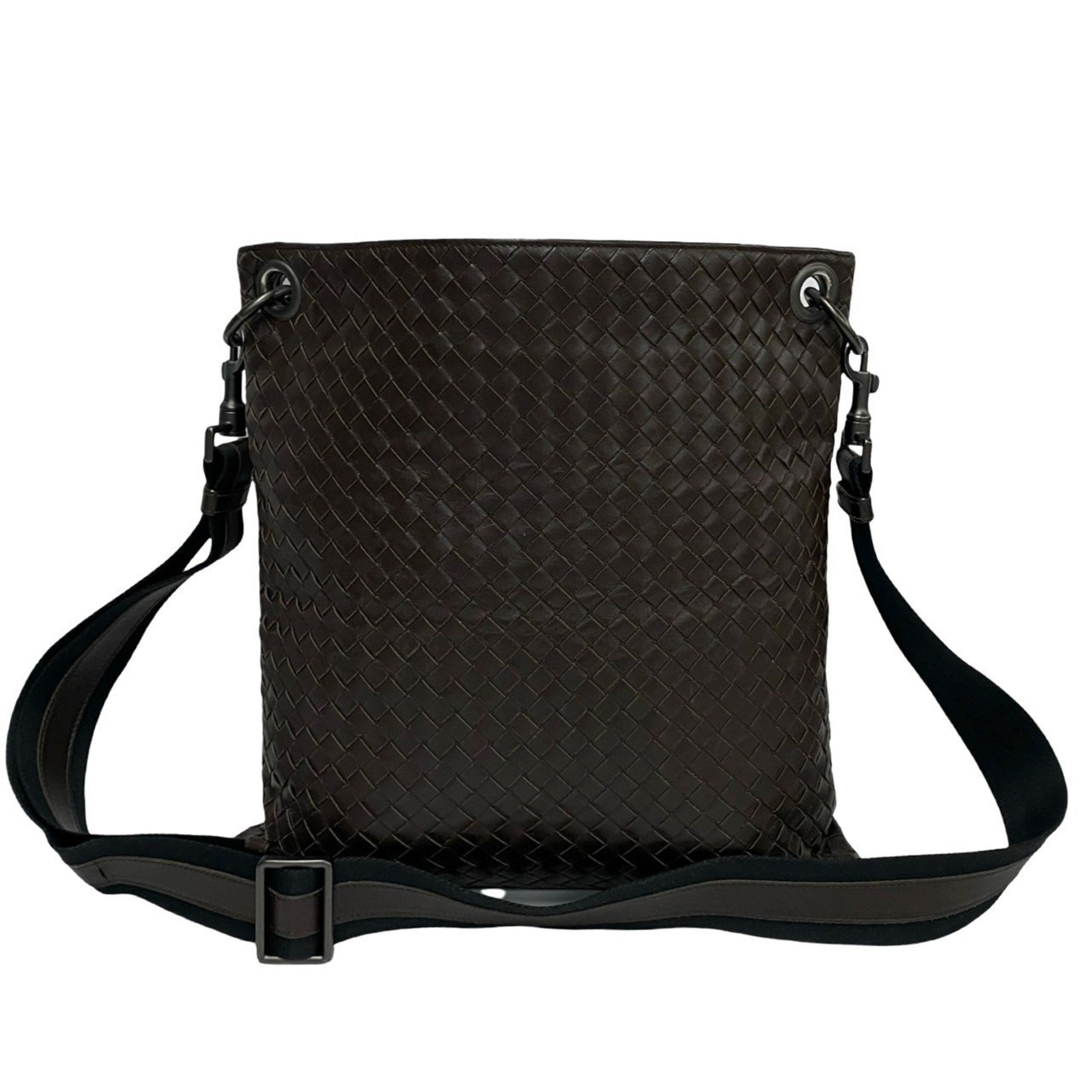 Bottega Veneta Brown Leather Pochette Shoulder Bag