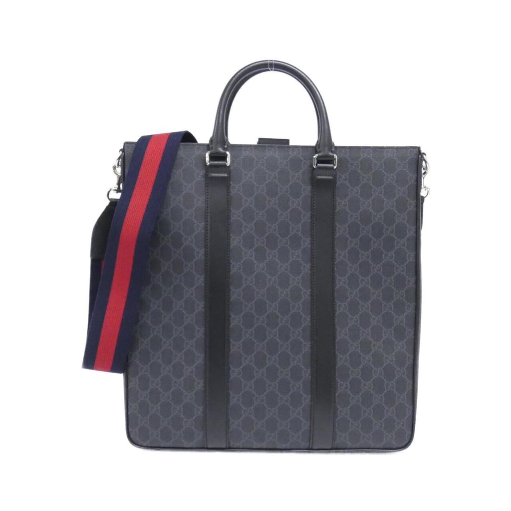 Gucci Black Gray Gg Supreme Handbag (Pre-Owned)