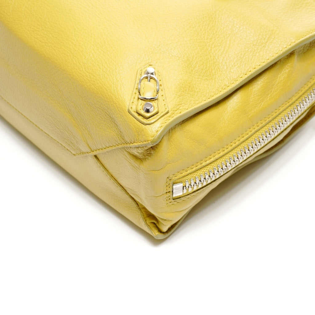 Balenciaga Paper Yellow Leather Shoulder
