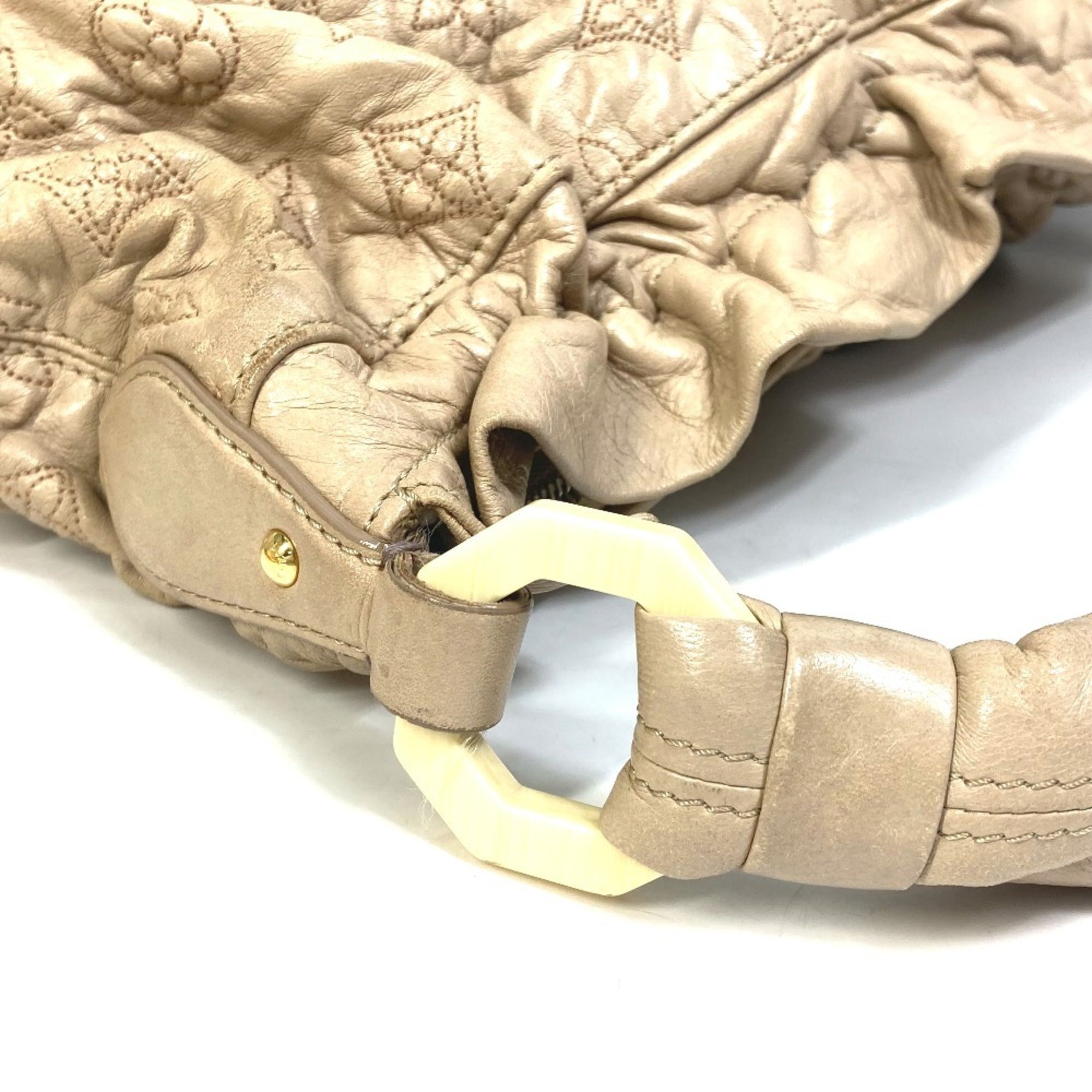 Louis Vuitton Monogram Olympe Beige Ecru Leather Shoulder Bag