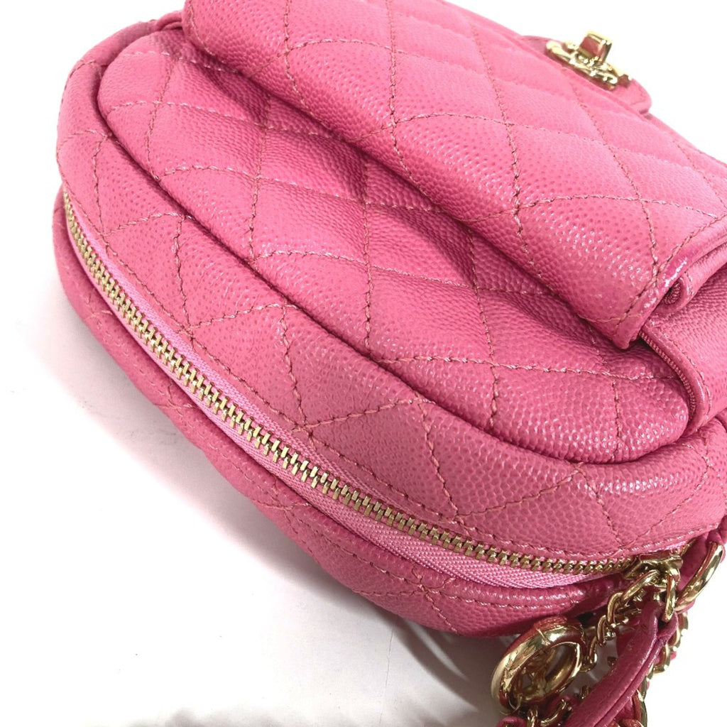 Chanel Pink Leather Shoulder Bag