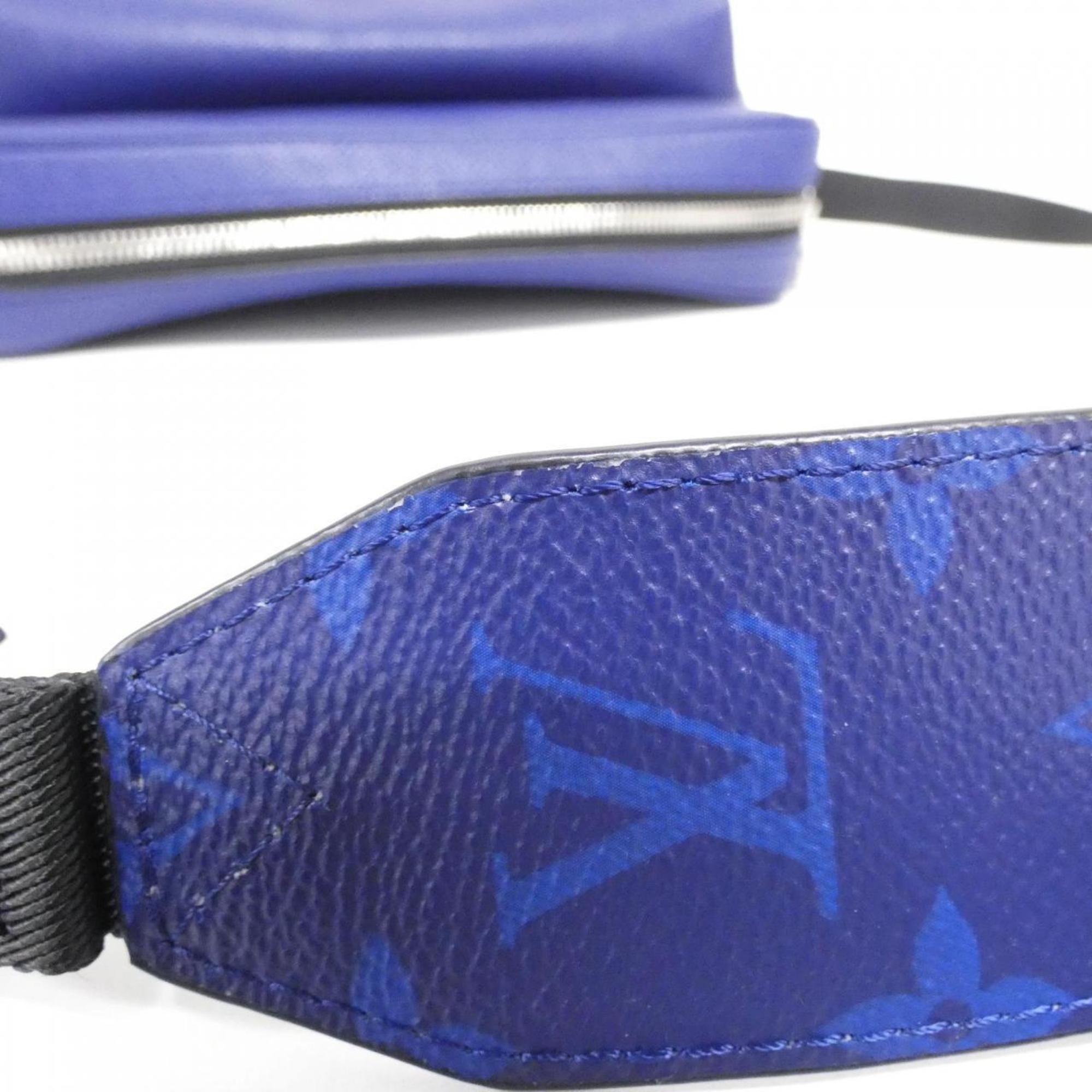 Louis Vuitton Cobalt Coated Canvas Leather Shoulder Bag