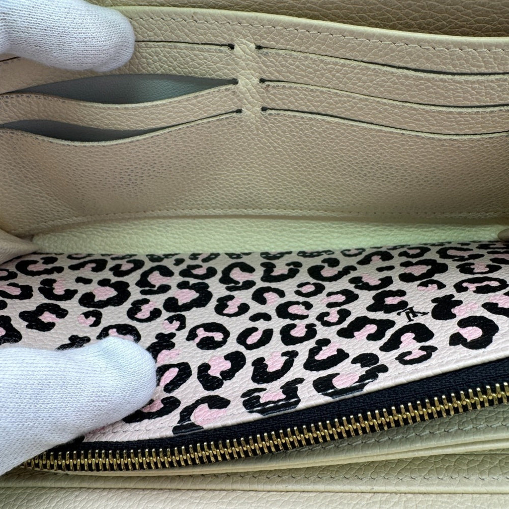 Louis Vuitton Beige Leather Long Wallet