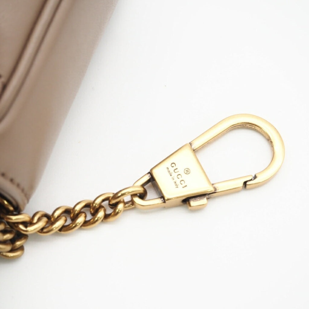 Gucci Beige Leather Shoulder Bag (Pre-Owned)