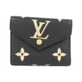 Louis Vuitton Bicolor Black Leather Wallet (Tri-Fold)