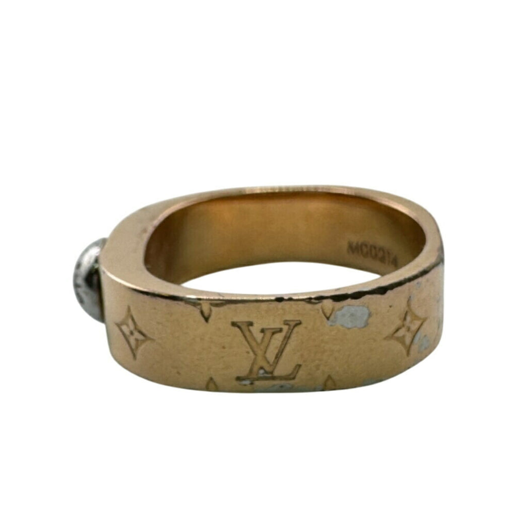 Louis Vuitton Pink Gold Metal Band Ring