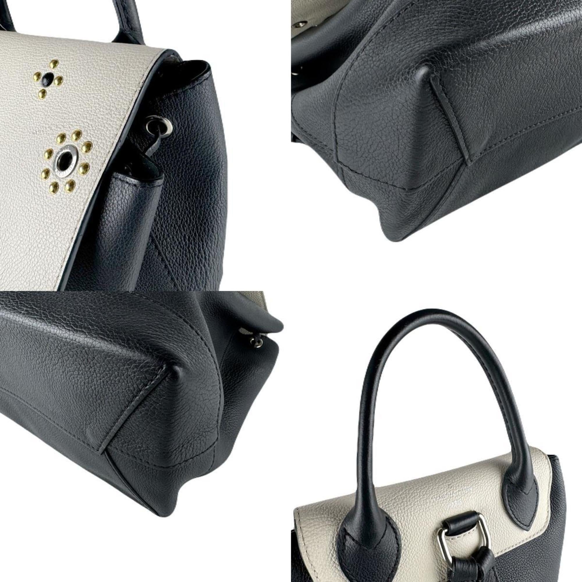 Louis Vuitton Black Off-White Leather Backpack