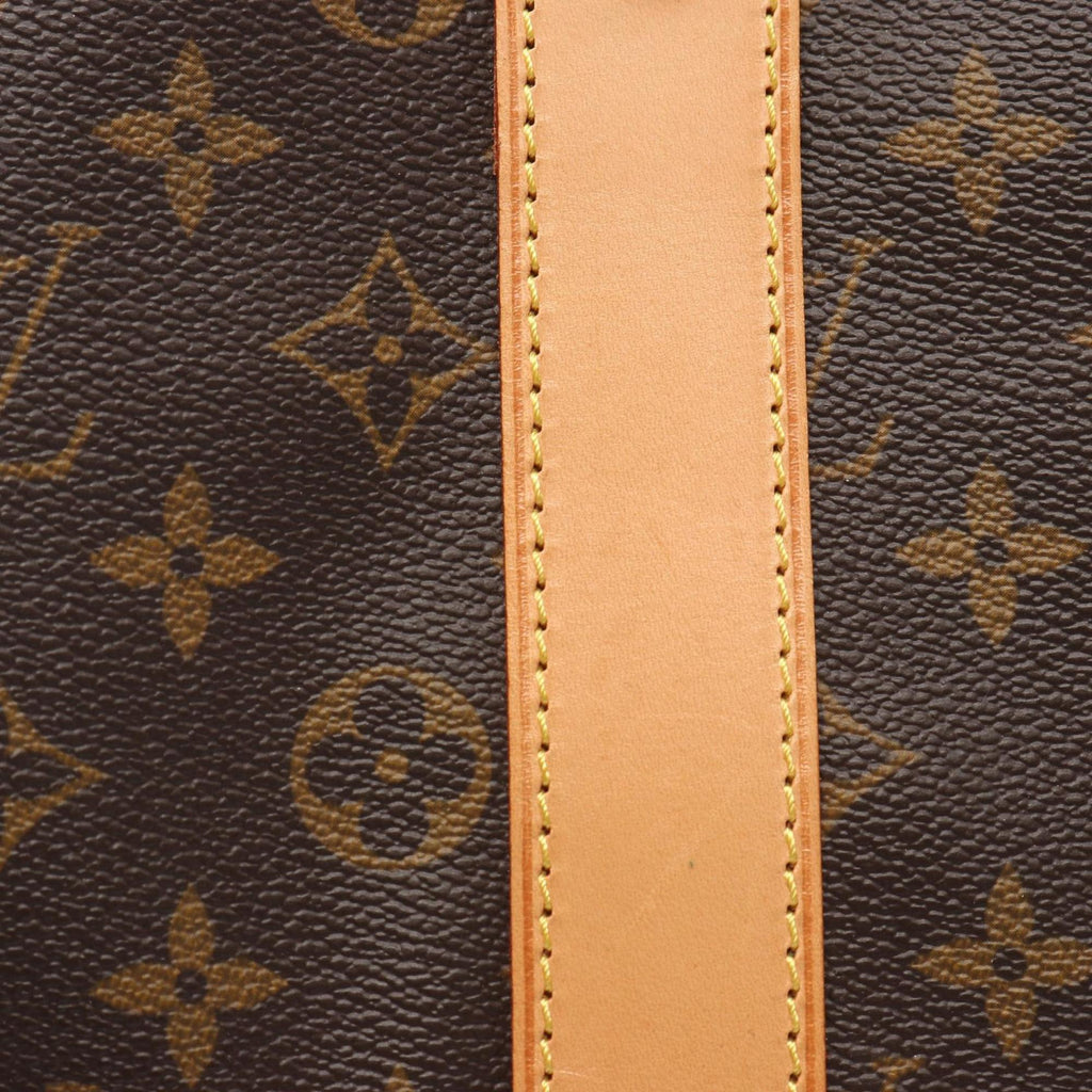 Louis Vuitton Brown Coated Canvas Leather Boston Bag