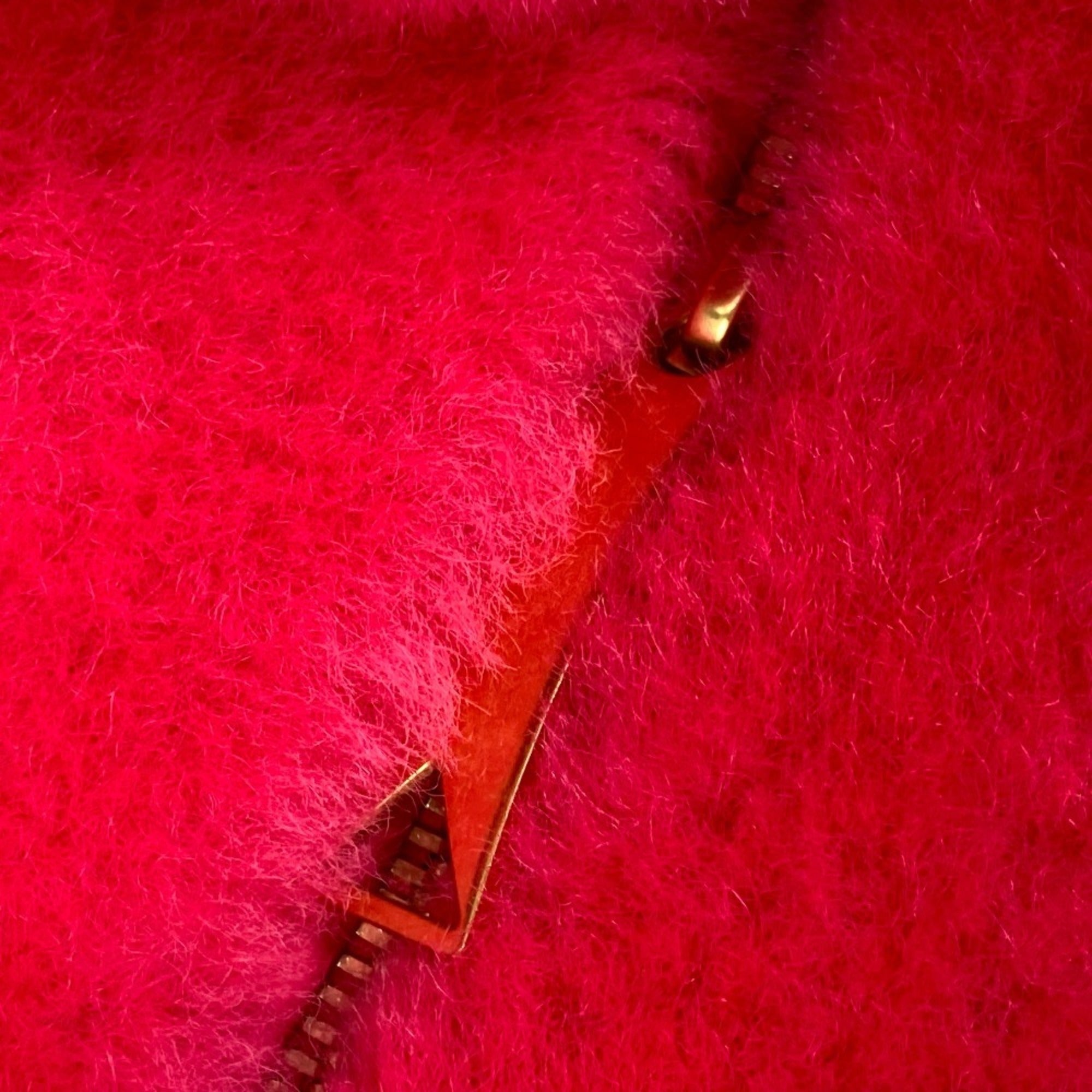 Bottega Veneta Pink Faux Fur Handbag
