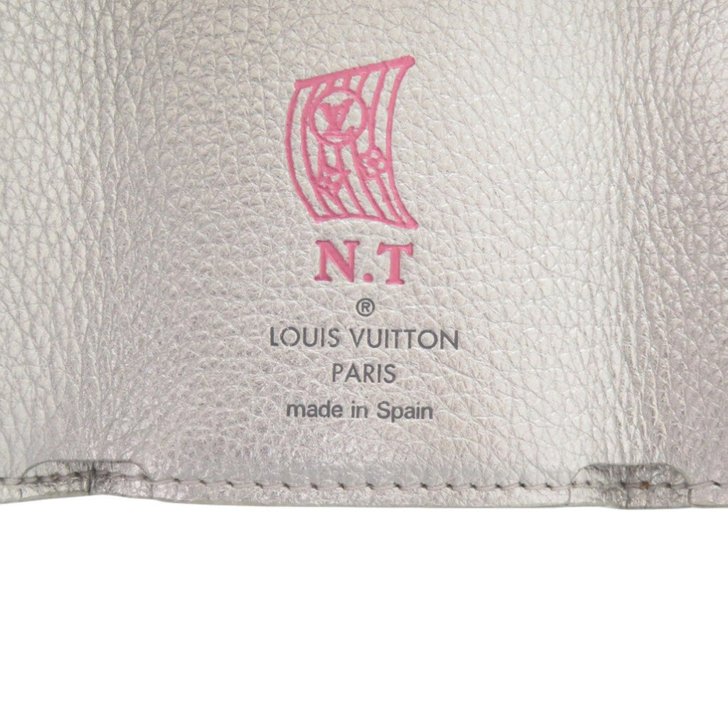 Louis Vuitton Silver Leather Wallet (Tri-Fold)