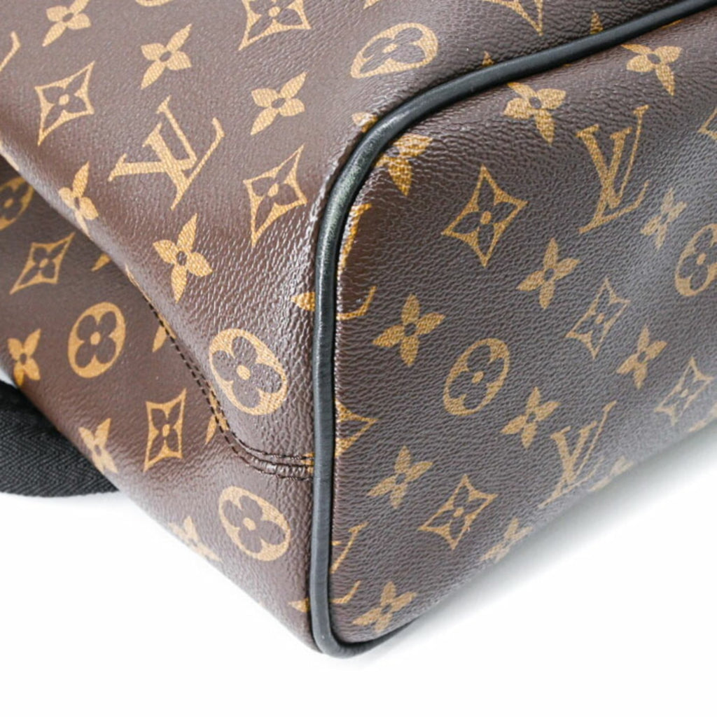 Louis Vuitton Black Brown Monogram Monogram Leather Backpack
