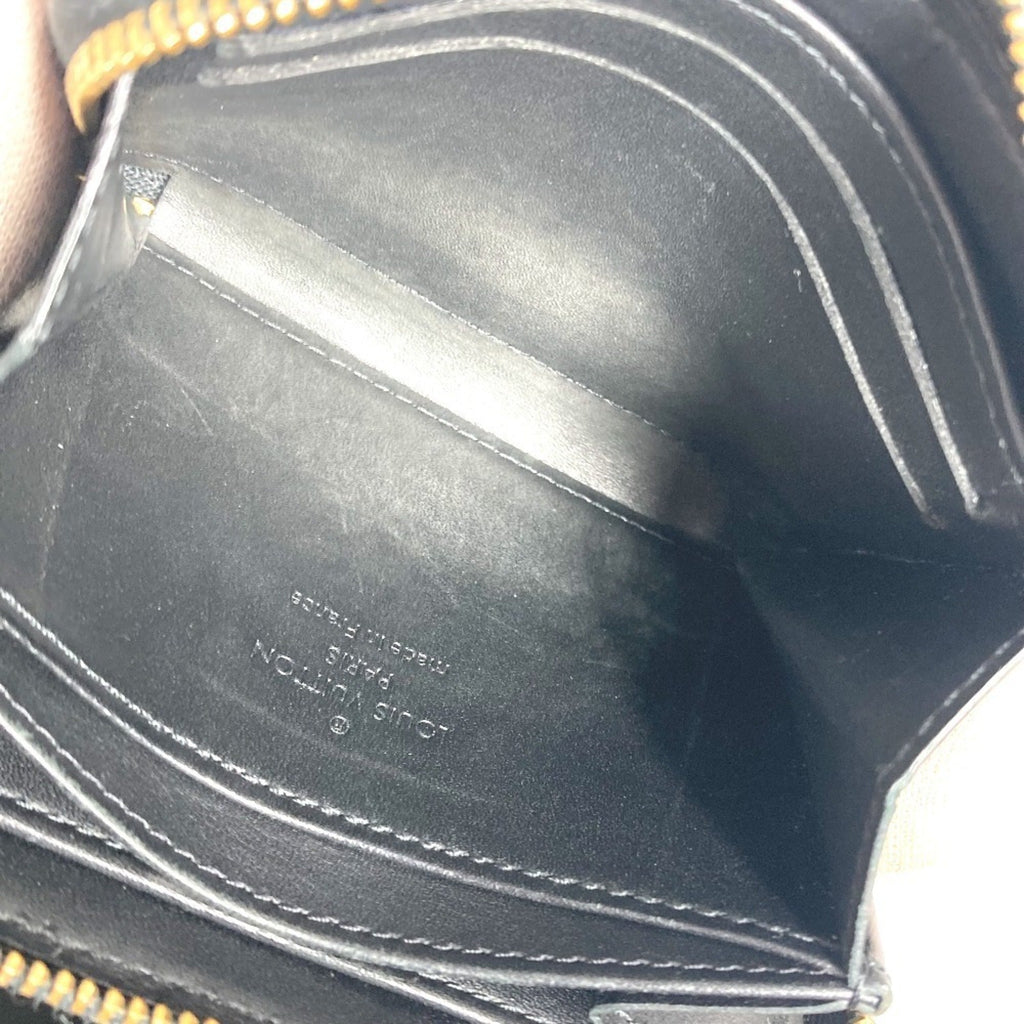 Louis Vuitton Black White Patent Leather Coin Purse/Coin Case