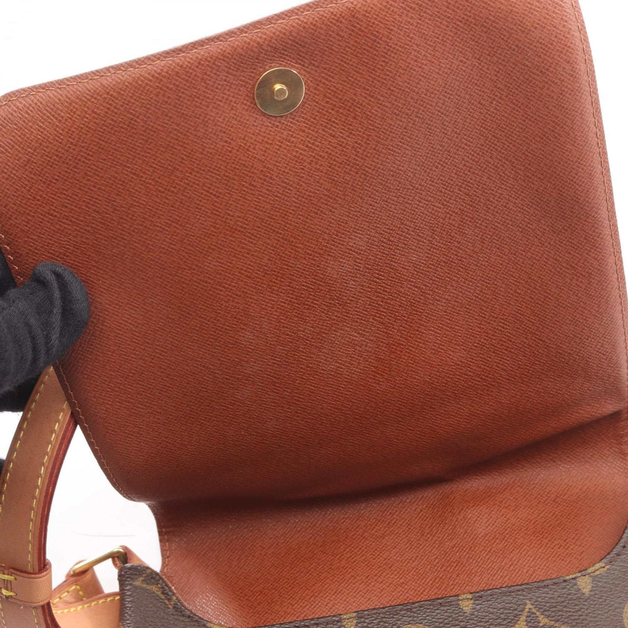 Louis Vuitton Brown Monogram Coated Canvas Leather Shoulder Bag