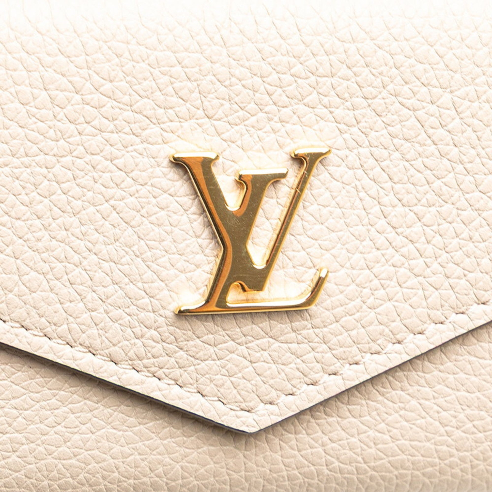 Louis Vuitton Grayish Leather Wallet (Tri-Fold)