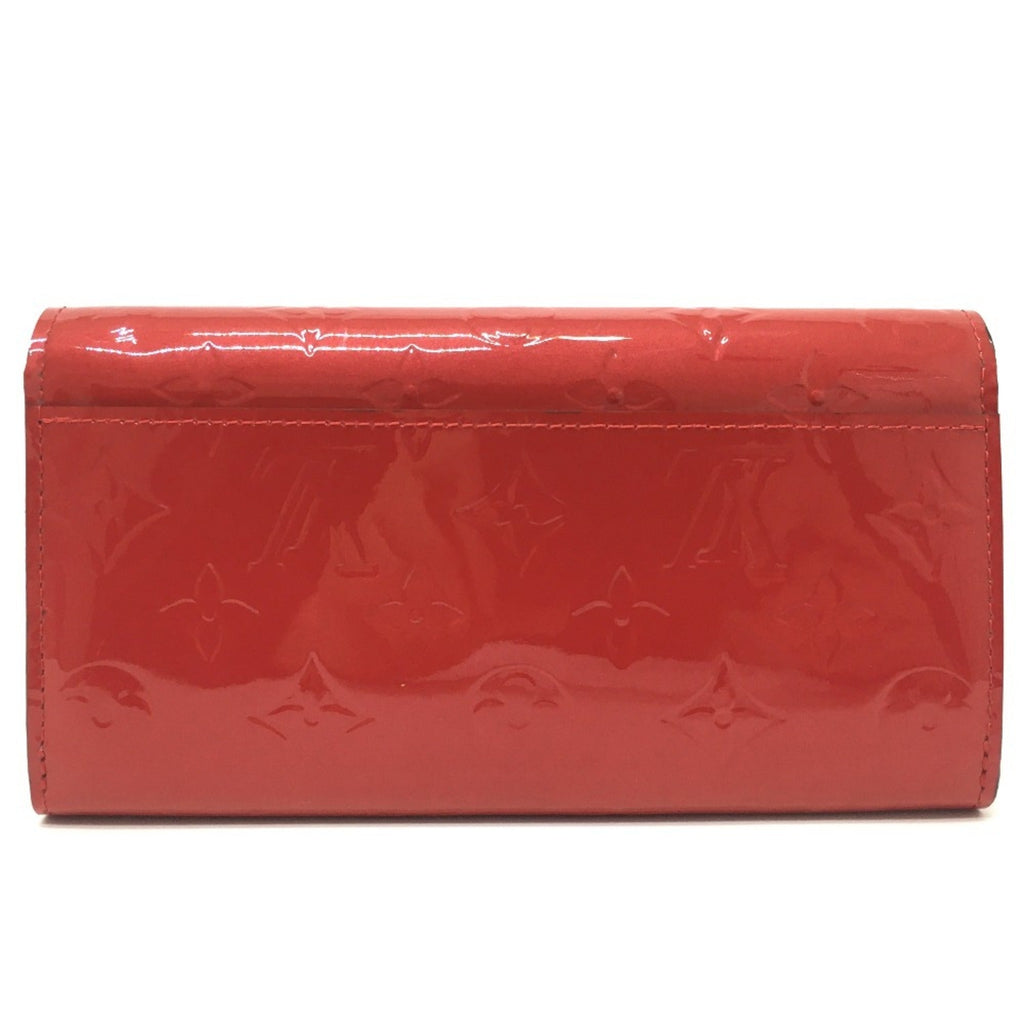 Louis Vuitton Cerise Red Color Monogram Vernis Long Wallet