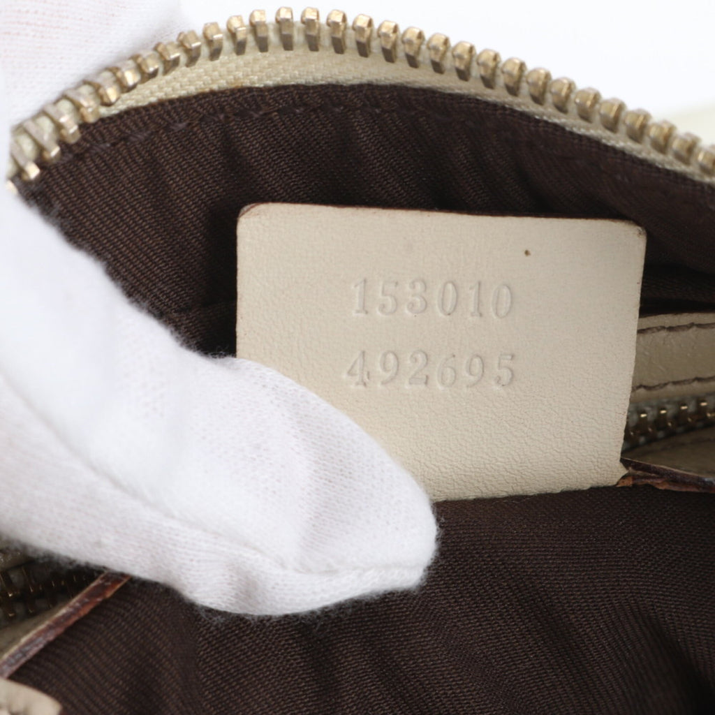 Gucci Beige Leather Handbag Shoulder Bag (Pre-Owned)