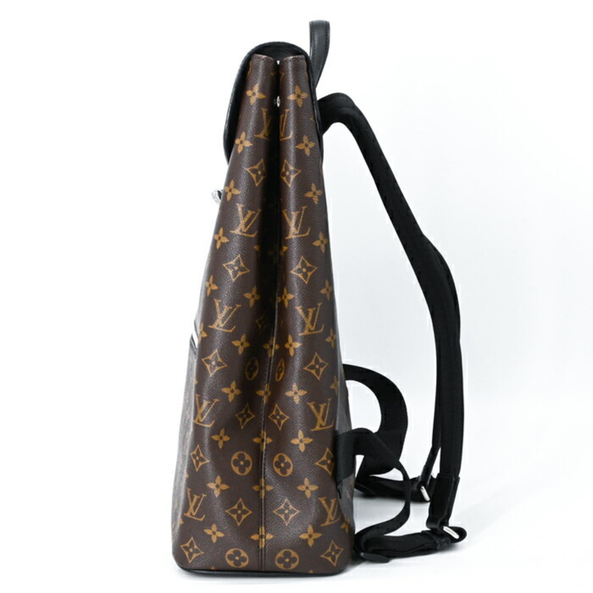 Louis Vuitton Black Brown Monogram Monogram Leather Backpack