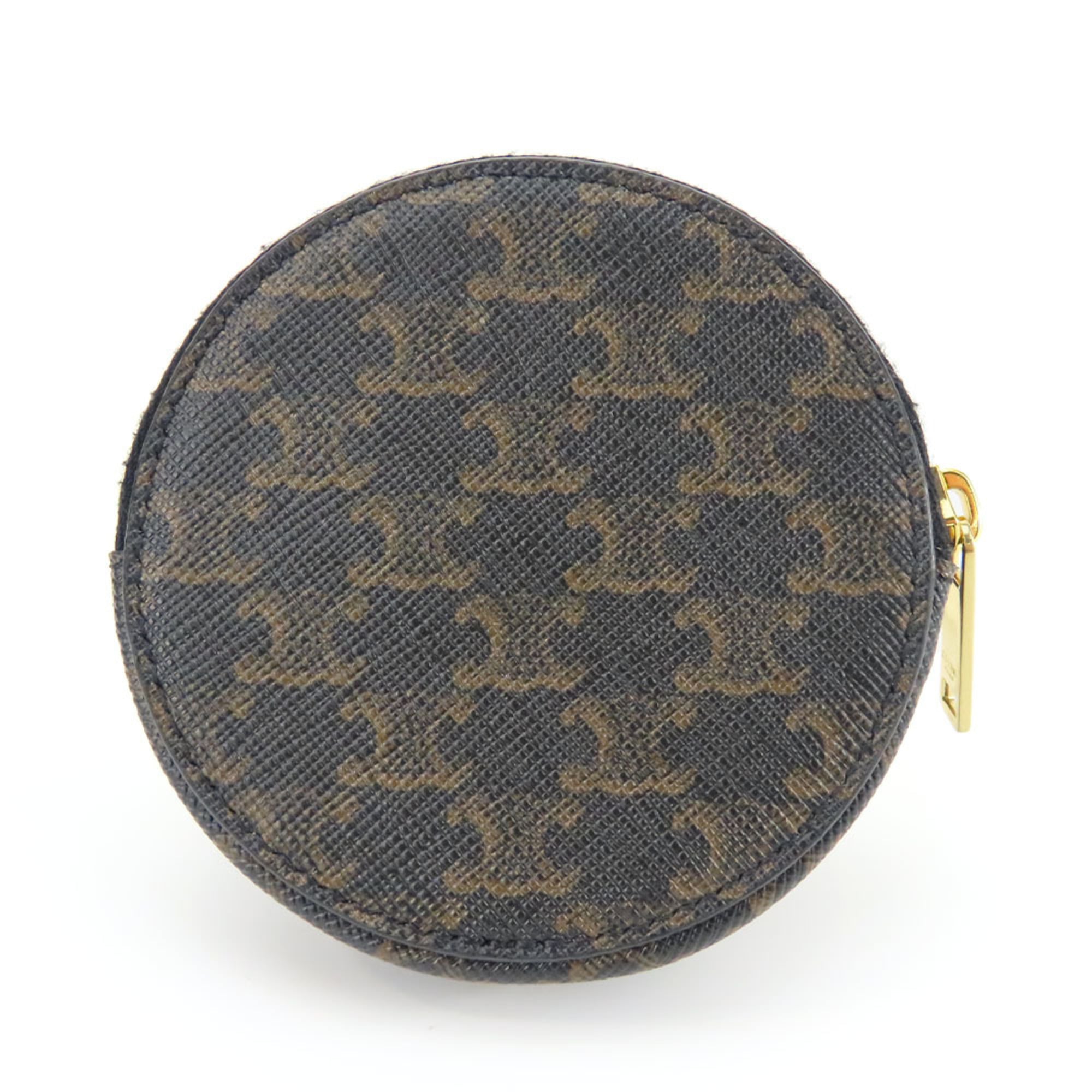 Celine Black Brown Pvc Leather Coin Purse/Coin Case