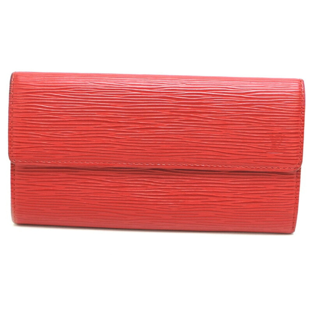 Louis Vuitton Epi Castilian Red Red Color Epi Leather Long Wallet