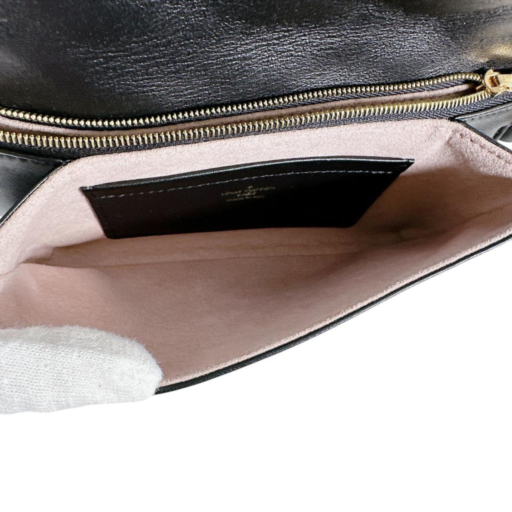 Louis Vuitton Black Leather Pochette Shoulder Bag