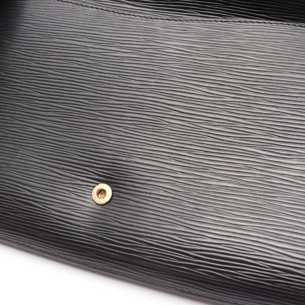 Louis Vuitton Black Noir Epi Leather Clutch Bag