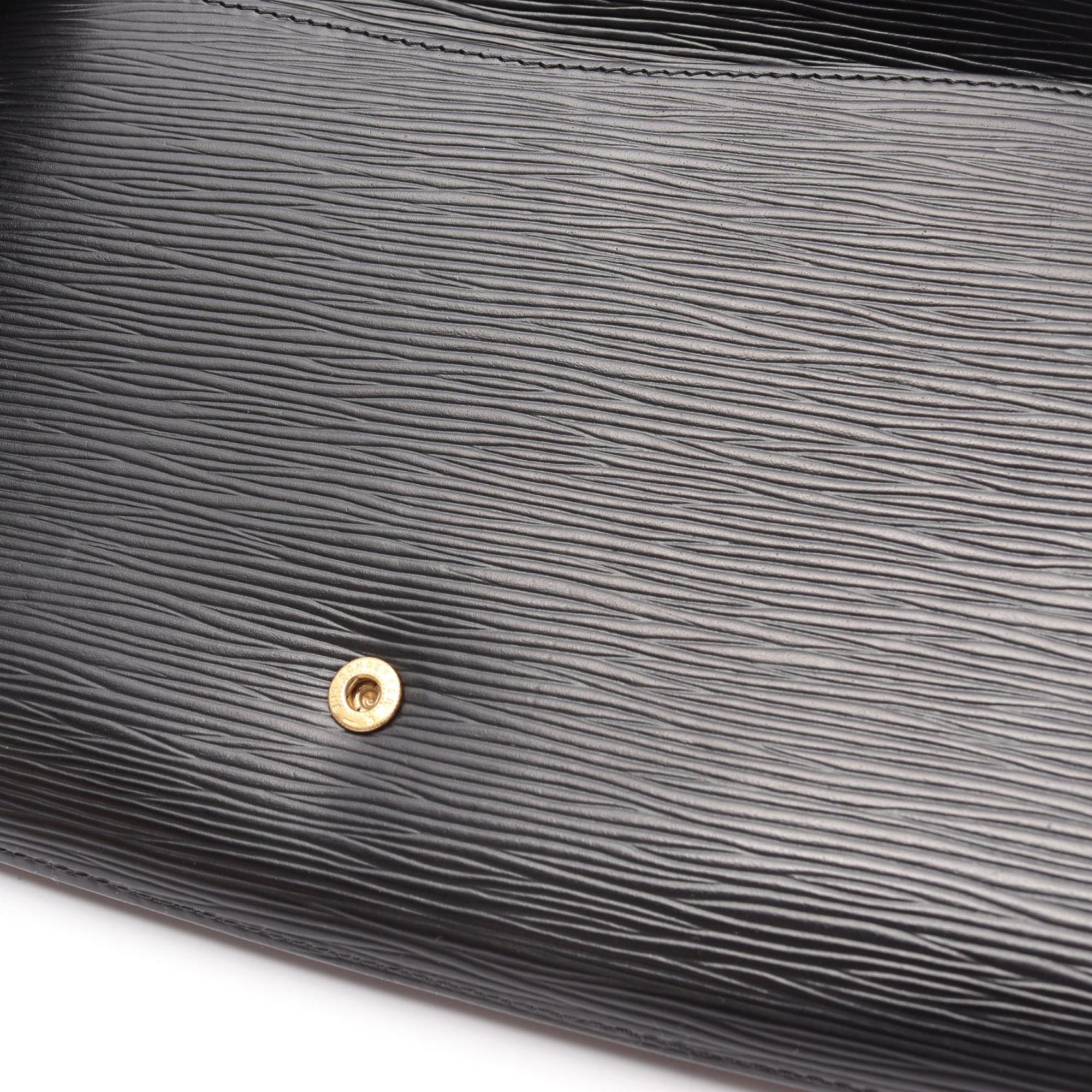 Louis Vuitton Black Noir Epi Leather Clutch Bag