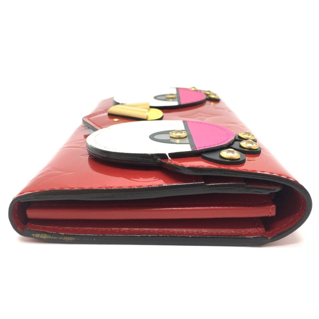 Louis Vuitton Cerise Red Color Monogram Vernis Long Wallet