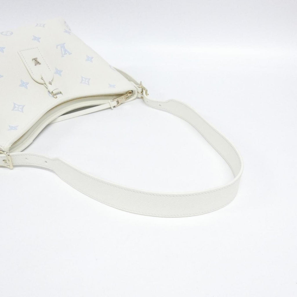Louis Vuitton Monogram Empreinte Blanc Blue Leather Shoulder Bag