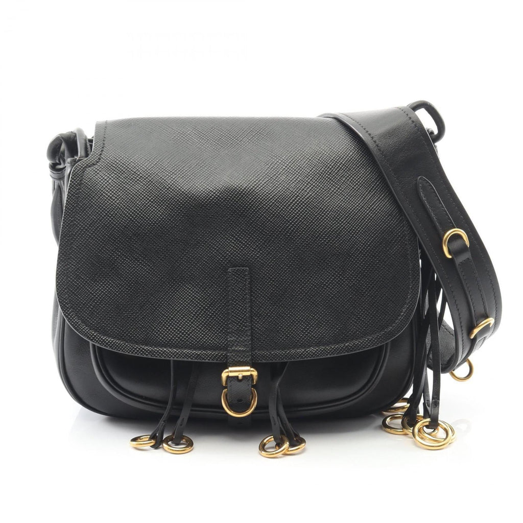 Prada Black Leather Shoulder Bag