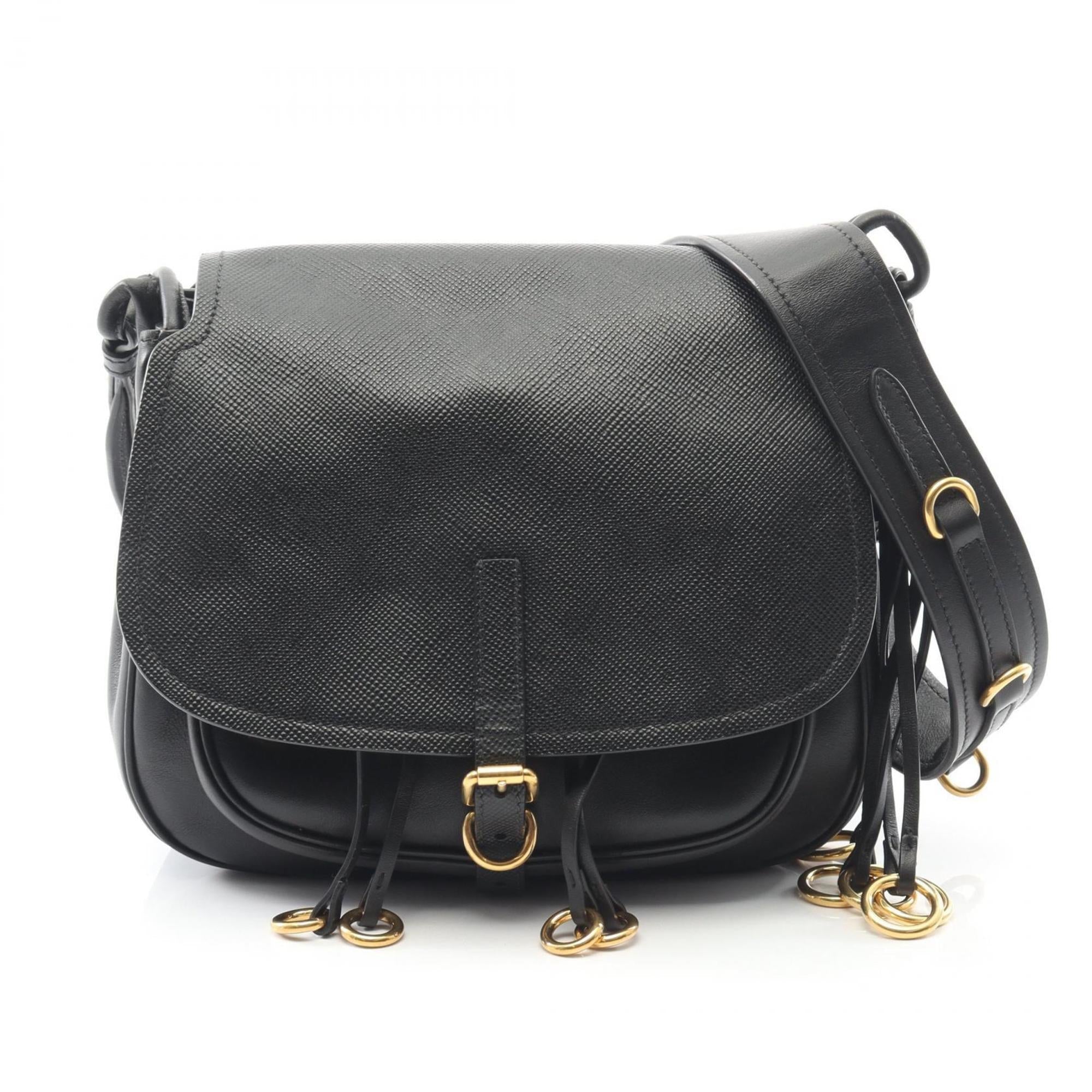 Prada Black Leather Shoulder Bag