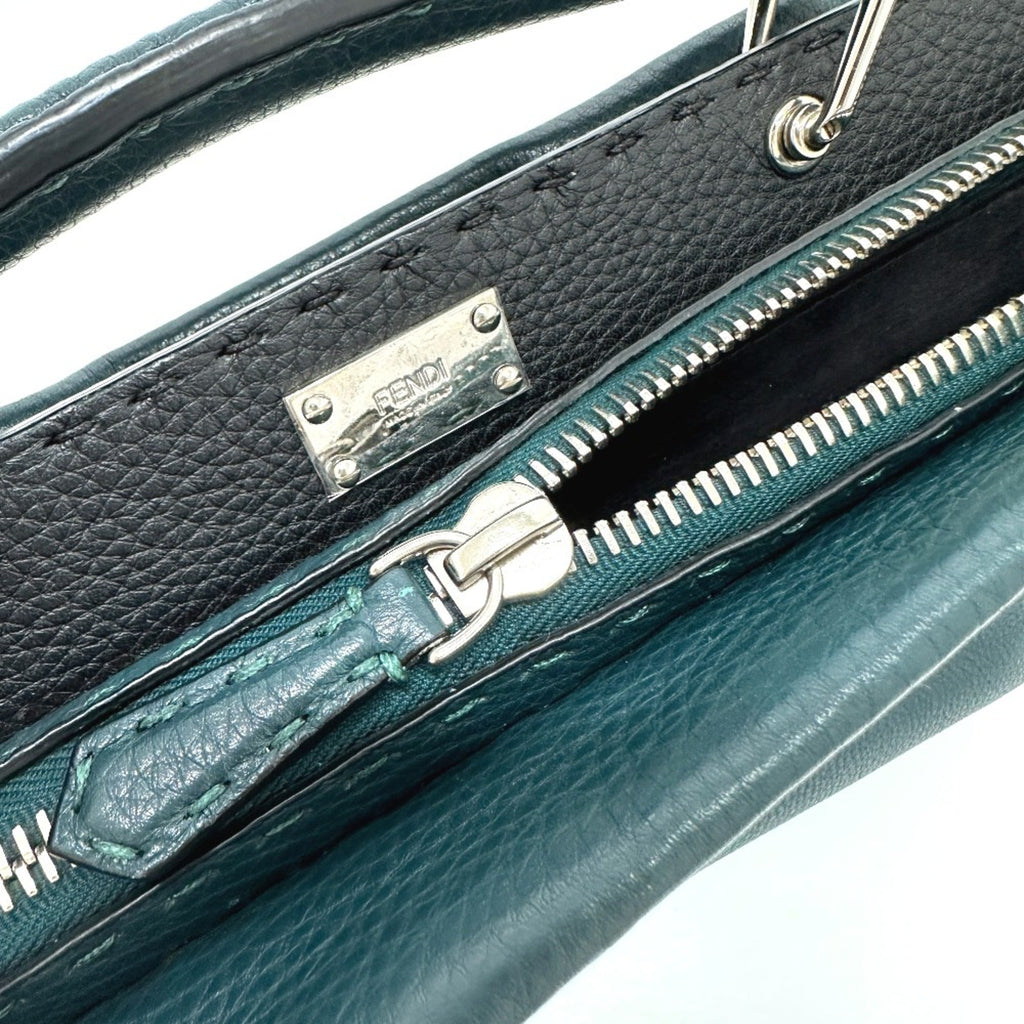 Fendi Blue Leather Briefcase