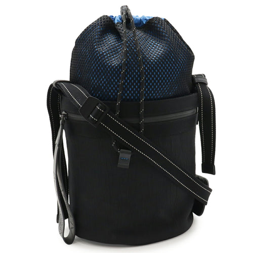 Bottega Veneta Black Blue Nylon Shoulder Bag