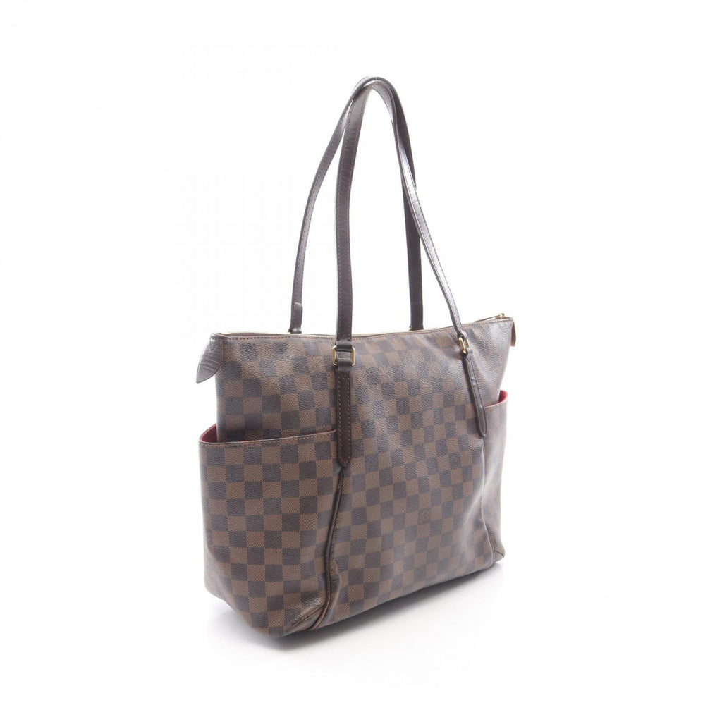Louis Vuitton Brown Coated Canvas Leather Tote Bag