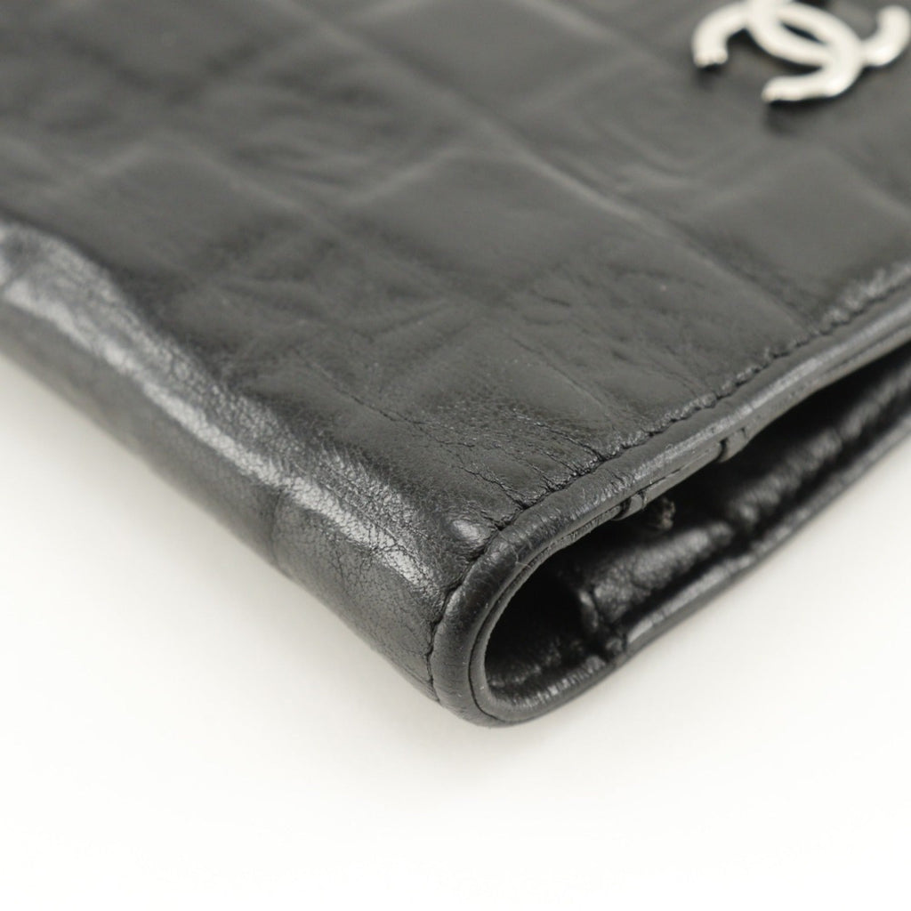 Chanel Black Leather Long Wallet (Bi-Fold)