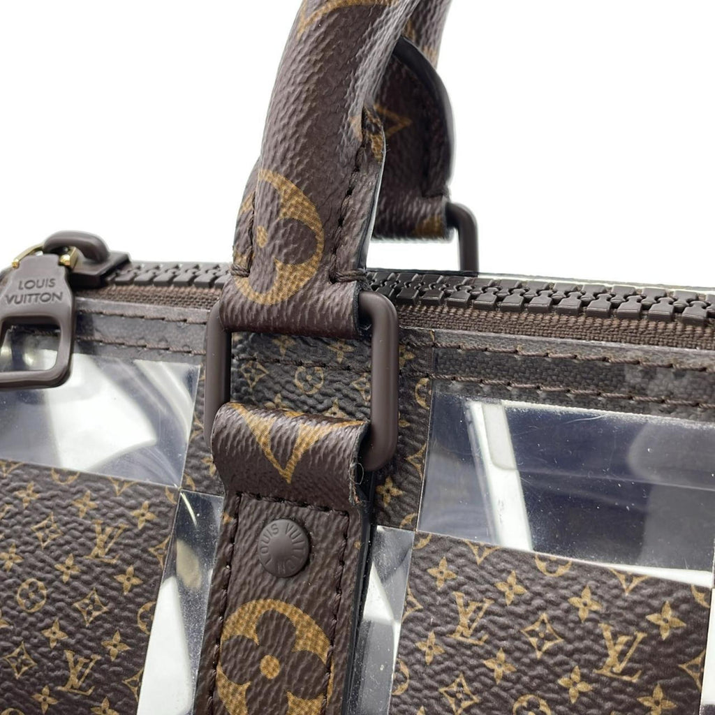 Louis Vuitton Marron Coated Canvas Pvc Boston Bag