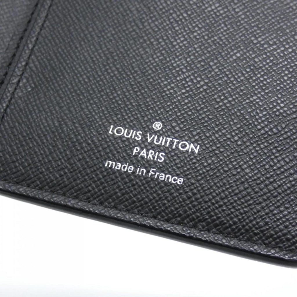 Louis Vuitton Blue Navy Black Coated Canvas Long Wallet