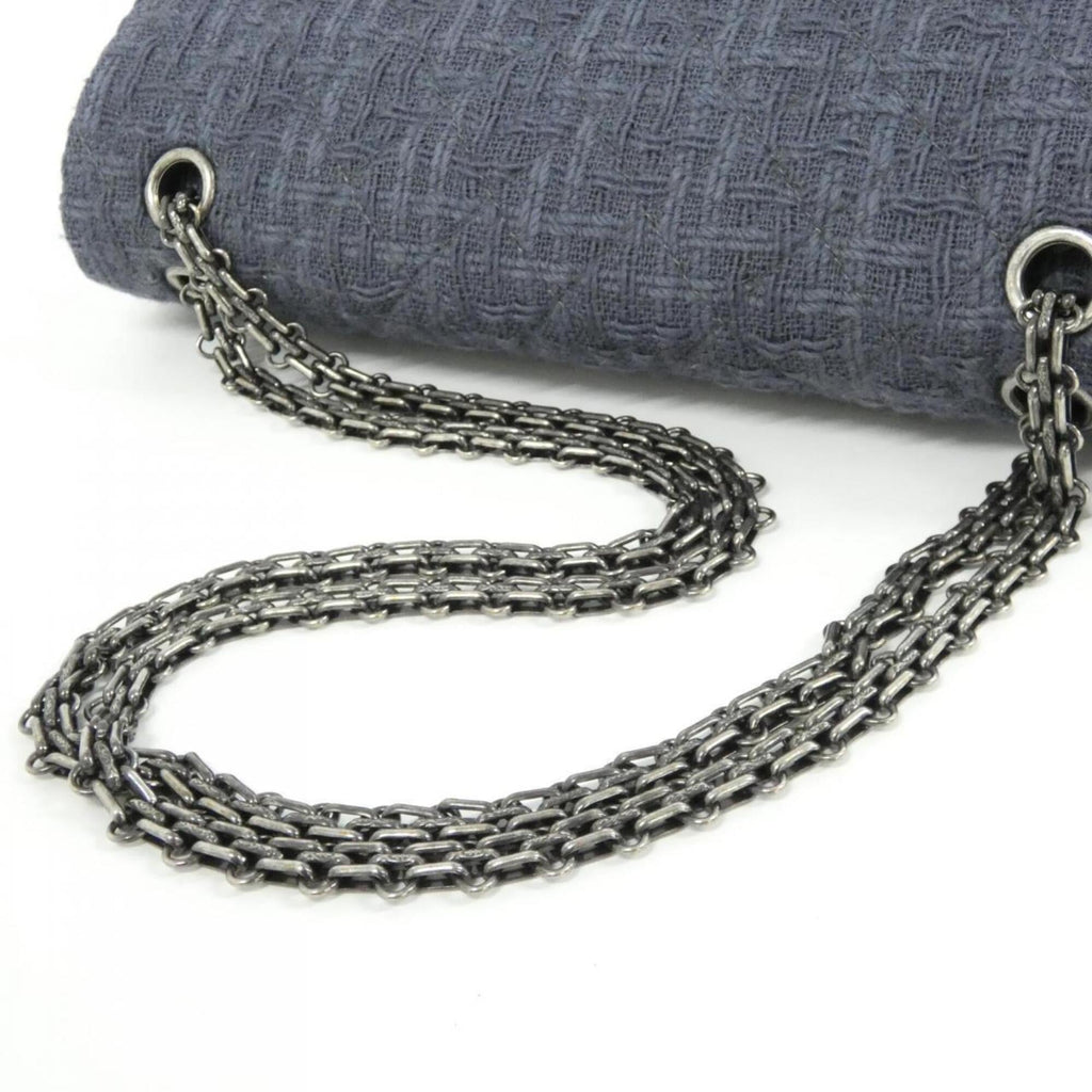 Chanel Gray Tweed Shoulder Bag