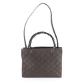 Gucci Bamboo Black Dark Brown Leather Nylon Handbag Shoulder Bag (Pre-Owned)