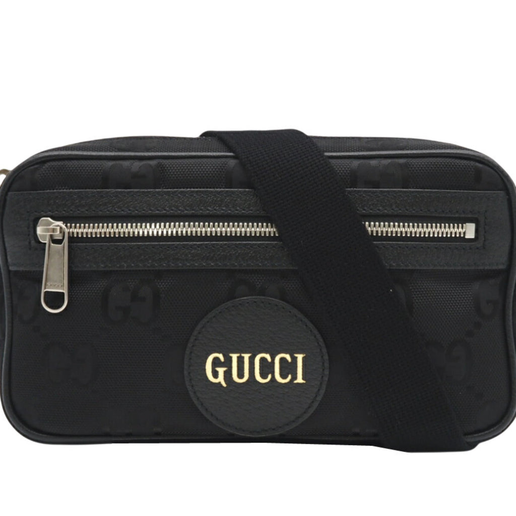 Gucci Black Nylon Leather Sling Bag (Pre-Owned)