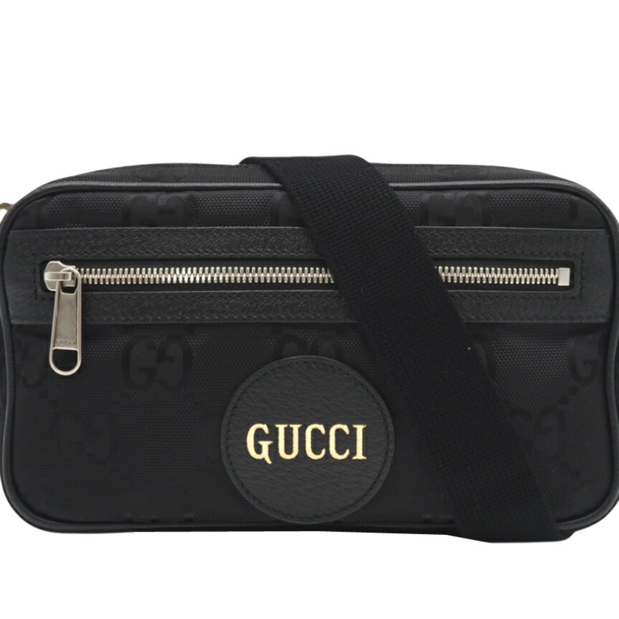 Gucci Black Nylon Leather Sling Bag (Pre-Owned)